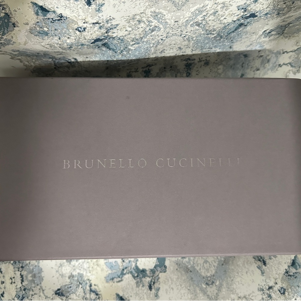 Brunello cucinelli empty shoes box gray
